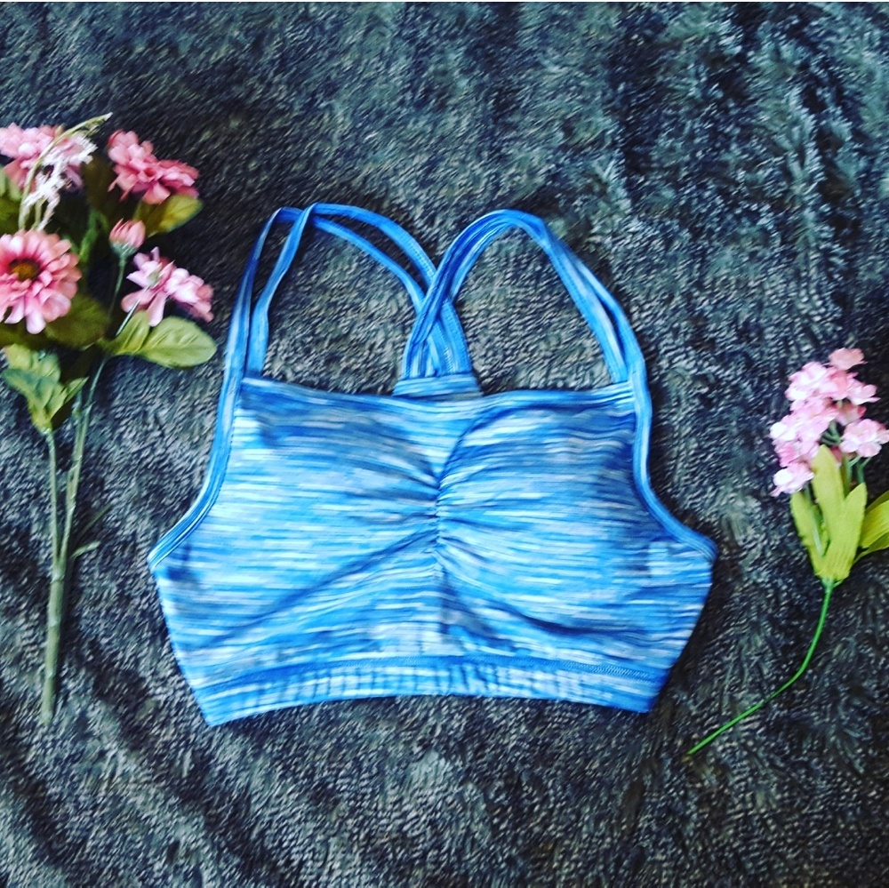 3 for $20 Blue Crop Style Sports Bra With Padding
